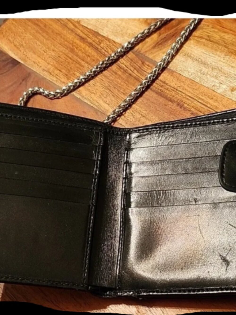 Fendi Black Leather Wallet with Silver Logo Plate - Picture 10 of 11